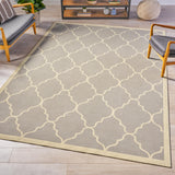 Indoor Geometric  Area Rug, Grey and Ivory - NH736503