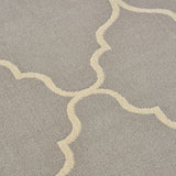 Indoor Geometric  Area Rug, Grey and Ivory - NH736503