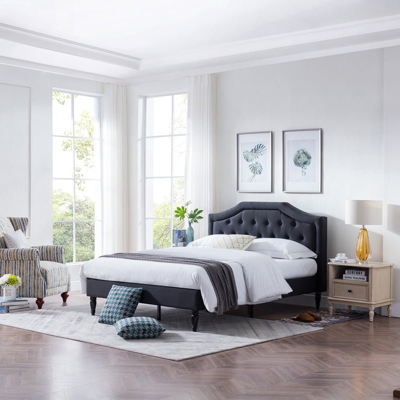 Theresa Fabric Upholstered Queen Sized Bed Set - NH801803