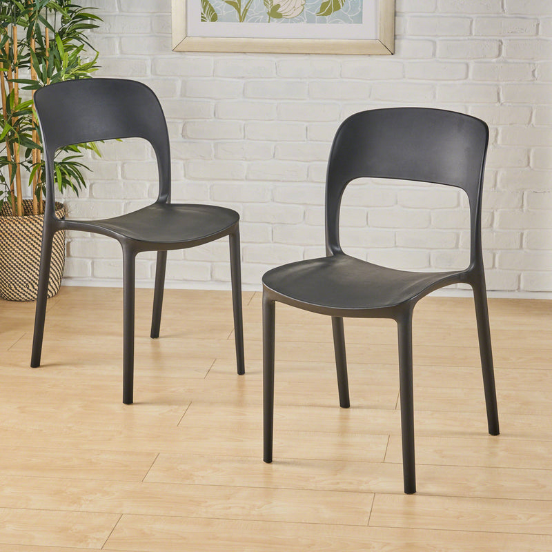 Indoor Plastic Chair (Set of 2) - NH825603