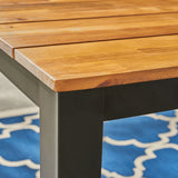Outdoor 71-inch Acacia Wood Dining Table, Teak Finish - NH811603