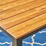Outdoor 71-inch Acacia Wood Dining Table, Teak Finish - NH811603