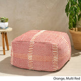 Outdoor Boho Water Resistant 26" Rectangular Ottoman Pouf - NH520803