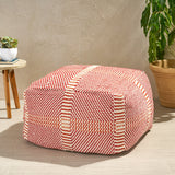 Outdoor Boho Water Resistant 26" Rectangular Ottoman Pouf - NH520803