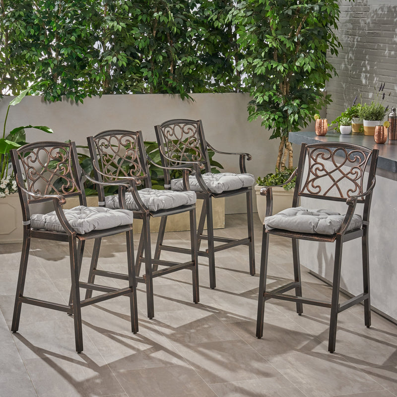 Outdoor Barstool with Cushion (Set of 4) - NH621013