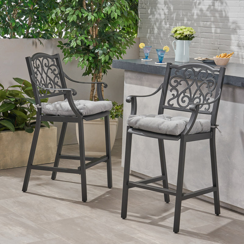 Outdoor Barstool with Cushion (Set of 2) - NH581013