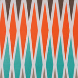 Outdoor Cushion, 17.75" Square, Geometric Pattern, Cream, Brown, Gray, Teal, Red - NH841703