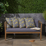 Outdoor Cushion, 17.75" Square, Cute Leaves, Yellow, Gray - NH341703