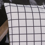 Outdoor Cushion, 17.75" Square, Modern Grid Pattern, Contemporary - NH931703