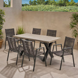Outdoor Modern 6 Seater Dining Set - NH358013