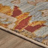 Ikat Indoor Traditional Beige and Multi-Colored Rectangular Area Rug - NH261603