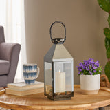 16" Modern Stainless Steel Lantern - NH572013