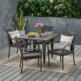 Outdoor Contemporary 4 Seater Wicker Dining Set - NH270113