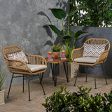 Outdoor Woven Faux Rattan Chairs with Cushions (Set of 2) - NH561903
