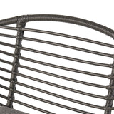 Outdoor Faux Wicker 2 Seater Chat Set with Tempered Glass Table - NH656903