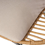 Outdoor Faux Wicker 2 Seater Chat Set with Tempered Glass Table - NH656903