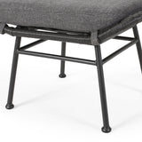 Outdoor Modern Boho Wicker Ottoman (Set of 2) - NH054013