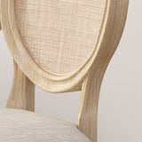 Wooden Dining Chair with Wicker and Fabric Seating (Set of 2) - NH680903