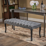 Tufted Diamond Dining Bench with Rubberwood Legs - NH279803