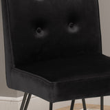 Glam Tufted Velvet Dining Chairs with Iron Legs  (Set of 2) - NH049803