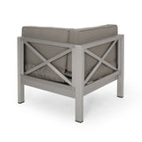 Outdoor Modern 5 Seater V-Shaped Sectional Sofa Set - NH207113