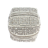 Wool and Cotton Pouf Ottoman - NH448903