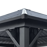10' x 10' Outdoor Modern Aluminum Hardtop Gazebo - NH573113