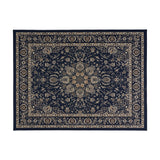 Outdoor Oriental Area Rug, Navy and Gray - NH545803