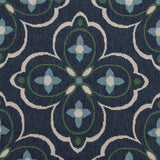Outdoor Medallion Area Rug, Blue and Green - NH365803