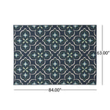Outdoor Medallion Area Rug, Blue and Green - NH365803