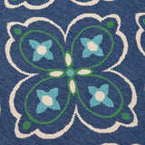 Outdoor Medallion Area Rug, Blue and Green - NH365803