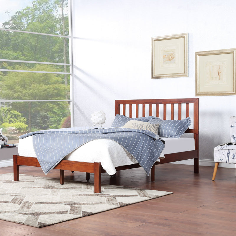 Modern Farmhouse Acacia Wood Queen Bed Platform - NH717113