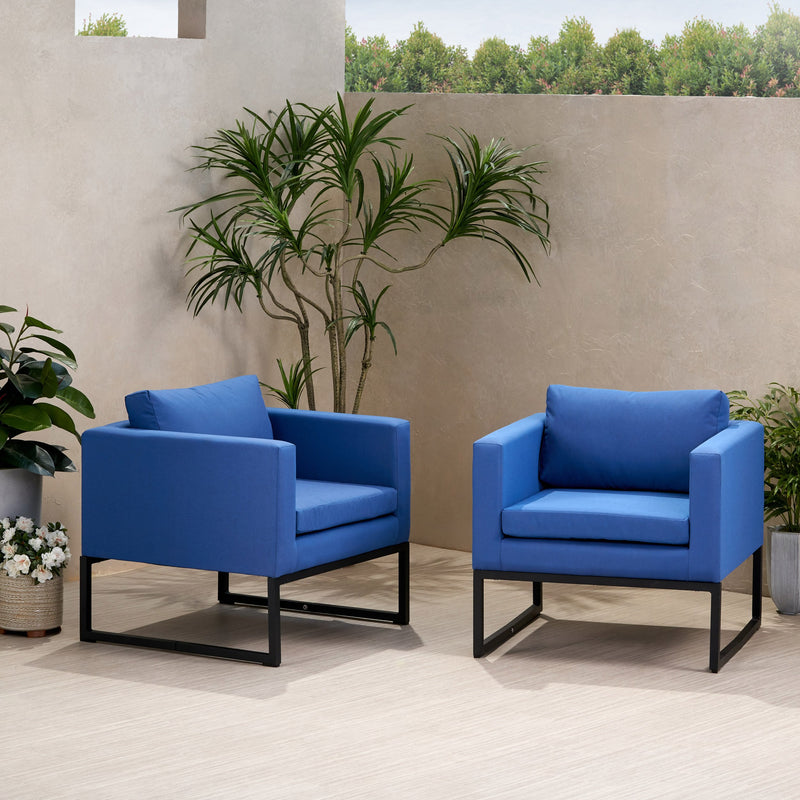Modern Outdoor Upholstered Club Chair (Set of 2) - NH182013