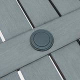 Outdoor Modern 6 Seater Aluminum Dining Set with Dining Bench - NH382013