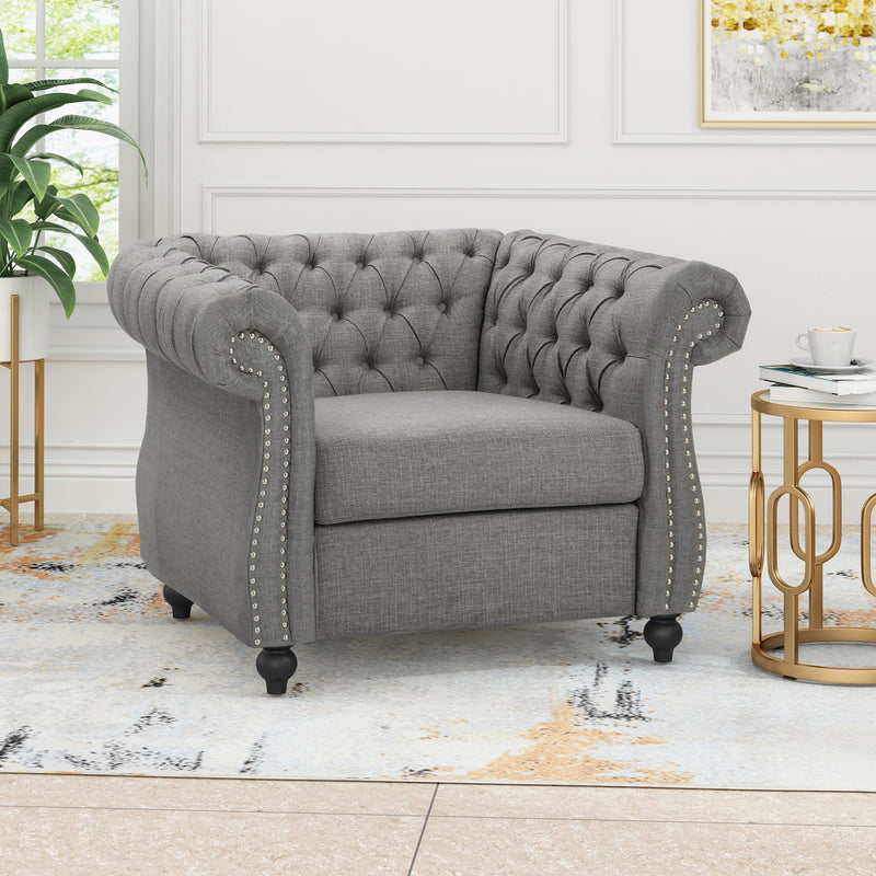 Chesterfield Fabric Club Chair - NH563013