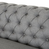 6 Seater Tufted Fabric Chesterfield Sectional - NH214013