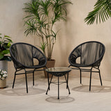 Outdoor Modern 2 Seater Faux Rattan Chat Set - NH280113