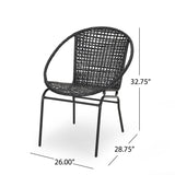 Outdoor Modern 2 Seater Faux Rattan Chat Set - NH680113