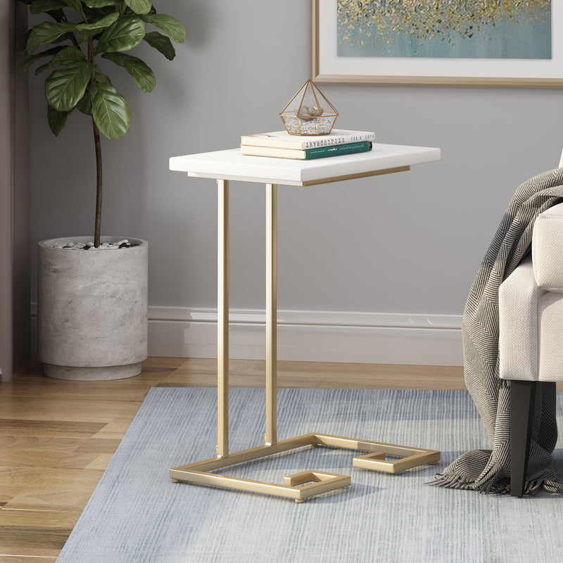 Modern Glam Faux Wood End Table - NH202013