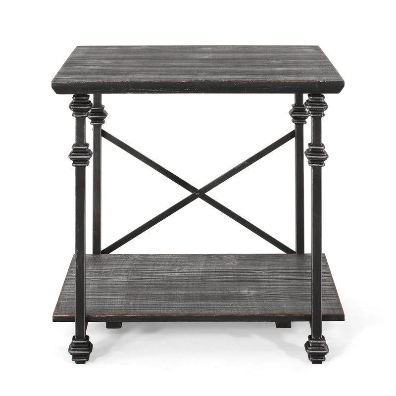 Mckynna Modern Industrial End Table