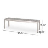 Outdoor Modern Aluminum Picnic Dining Set with Dining Benches - NH359013