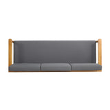 Outdoor Acacia Wood 3 Seater Sofa - NH875313