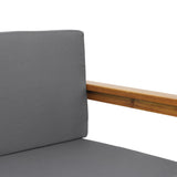 Outdoor Acacia Wood 3 Seater Sofa - NH875313