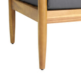 Outdoor Acacia Wood 3 Seater Sofa - NH875313