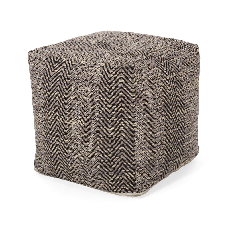 Hand-Crafted Cotton Cube Pouf - NH581213