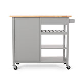 Contemporary Kitchen Cart with Wheels - NH861313