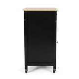Contemporary Glass Paneled Kitchen Cart - NH693413