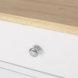 Contemporary Glass Paneled Kitchen Cart - NH693413