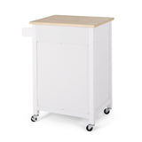Contemporary Glass Paneled Kitchen Cart - NH693413