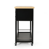 Contemporary Storage Kitchen Cart with Wheels - NH993413